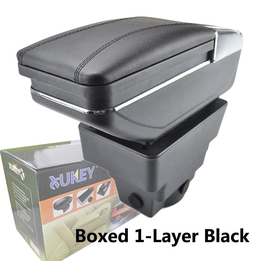 Xukey центральный подлокотник для Opel Astra J 2009- консоль Центр черный ящик для хранения автомобиля Стайлинг пепельница привлекательный 2012 - Название цвета: Boxed 1-Layer Black