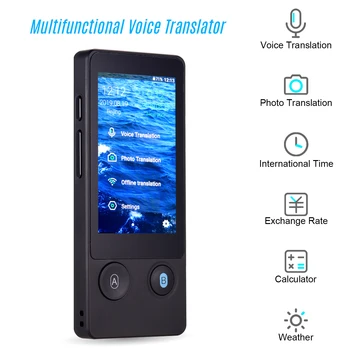 

Smart Language Voice Translator Device with 3.1 Inch Touchscreen 51 Languages Support Photo Translation SIM Card WiFi Hotspot