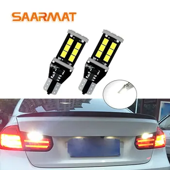 

2x T15 W16W LED Bulbs Reverse Lights 15SMD Car LED Back Up Rear Lamp For BMW 5 Series E60 E61 F10 F11 F07 Mini Cooper