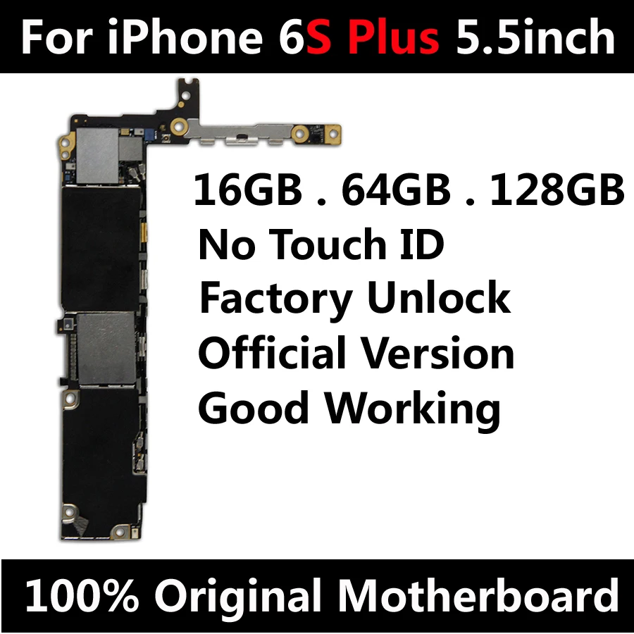100% разблокированная материнская плата для iPhone 6s Plus без Touch ID Система IOS