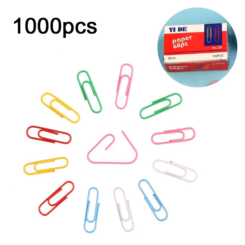 

10box/set Mini Metal Candy Color Paper Clips Bookmarks Photo Letter Binder Clip