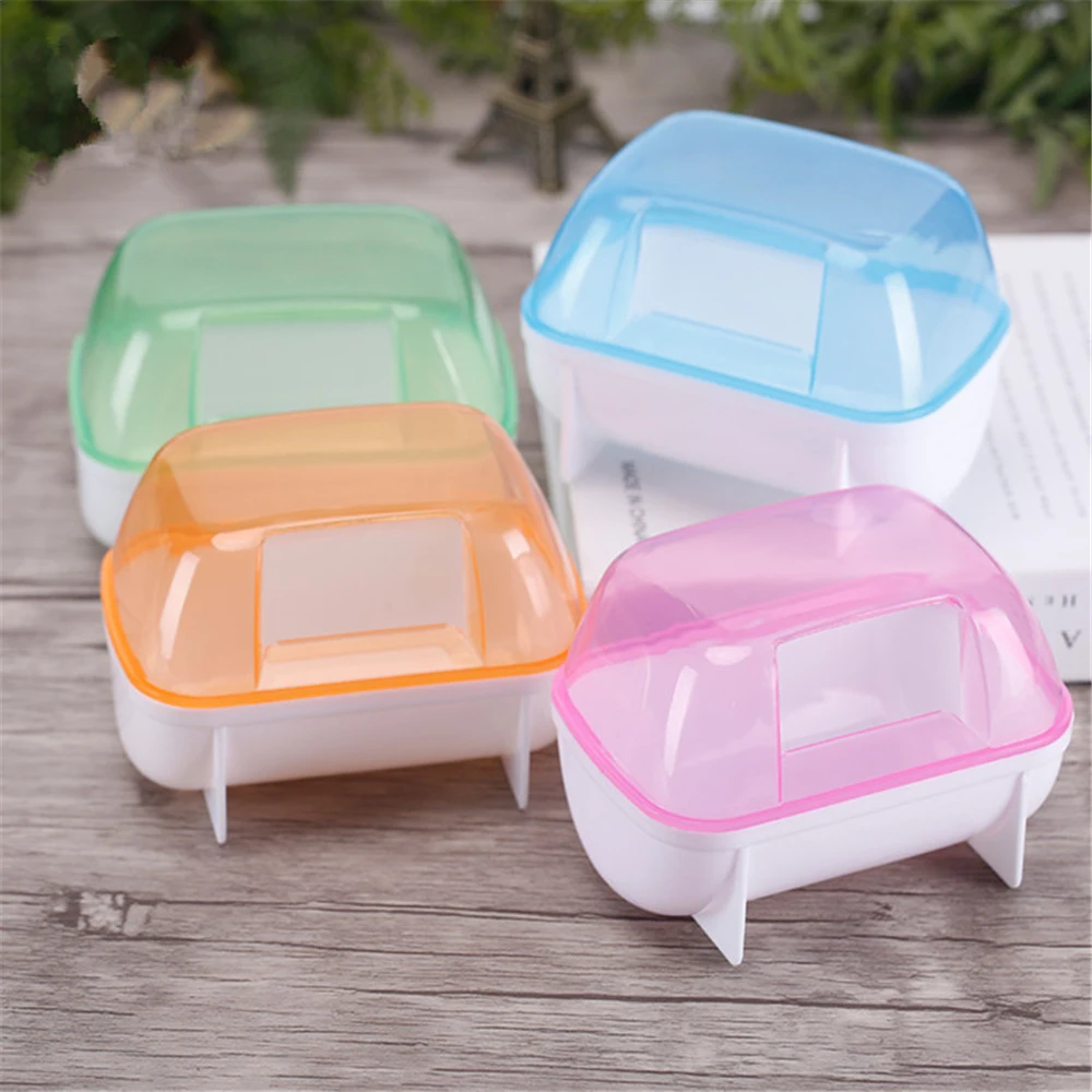 Plastic Sand Bathtub Container Pet Hamster Bathroom Bath Sand Room Sauna Toilet For Small Pet Animals Cage Accessories pet sand bath box