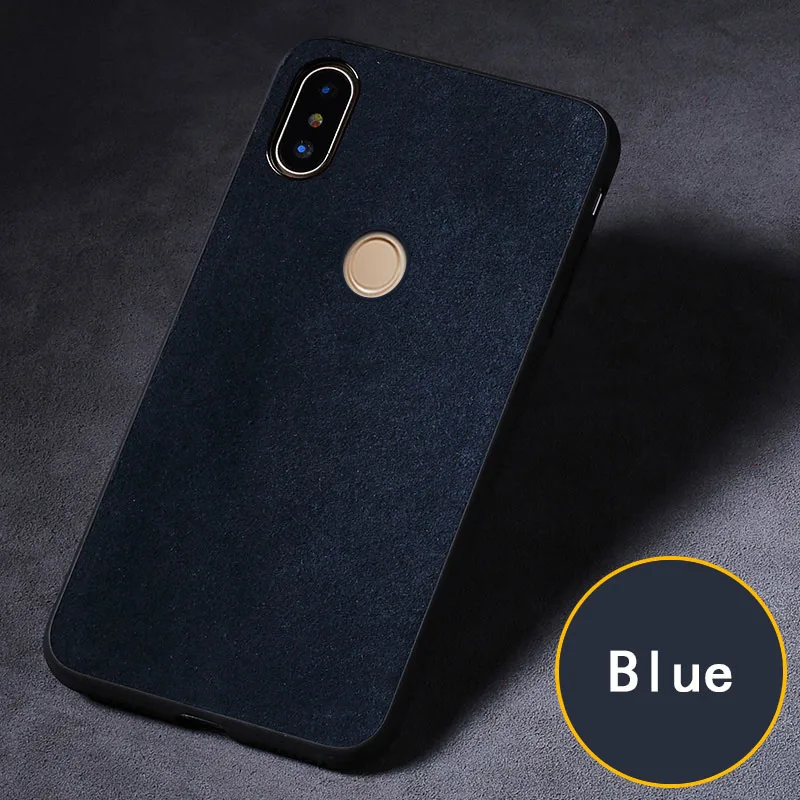 Синий Чехол для телефона для Xiaomi mi 9 SE 9T 8 A1 A2 A3 Lite mi x 2S 3 Max 3 замшевый Мягкий ТПУ чехол с краями для Red mi Note 7 5 6 Pro 6A 7A - Цвет: Синий