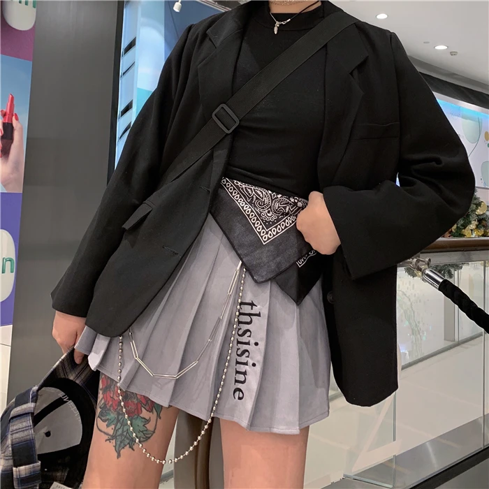 Neploe корейский Harajuku стиль письмо вышивка Студенческая плиссированная юбка милый с высокой талией тонкий миди осень дикий Falda Femme 46045