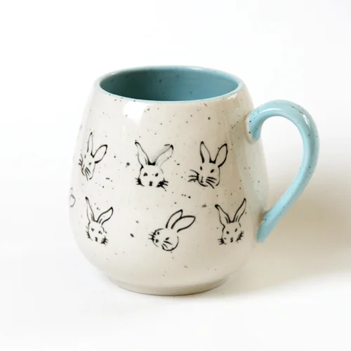 500 мл большая емкость модная кружка с животным кроликом Большой живот керамическая чашка чайная кофейная кружка - Цвет: c