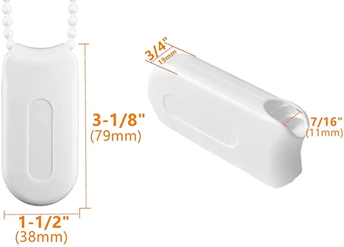 2 X WHITE ROLLER SPARE PARTS VERTICAL BLIND 60G WEIGHT FOR CORD & CHAIN 
