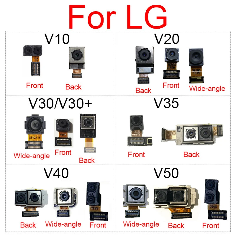 Фронтальная и Задняя Основная камера гибкий кабель для LG V10 V20 V30 V40 V50 задняя