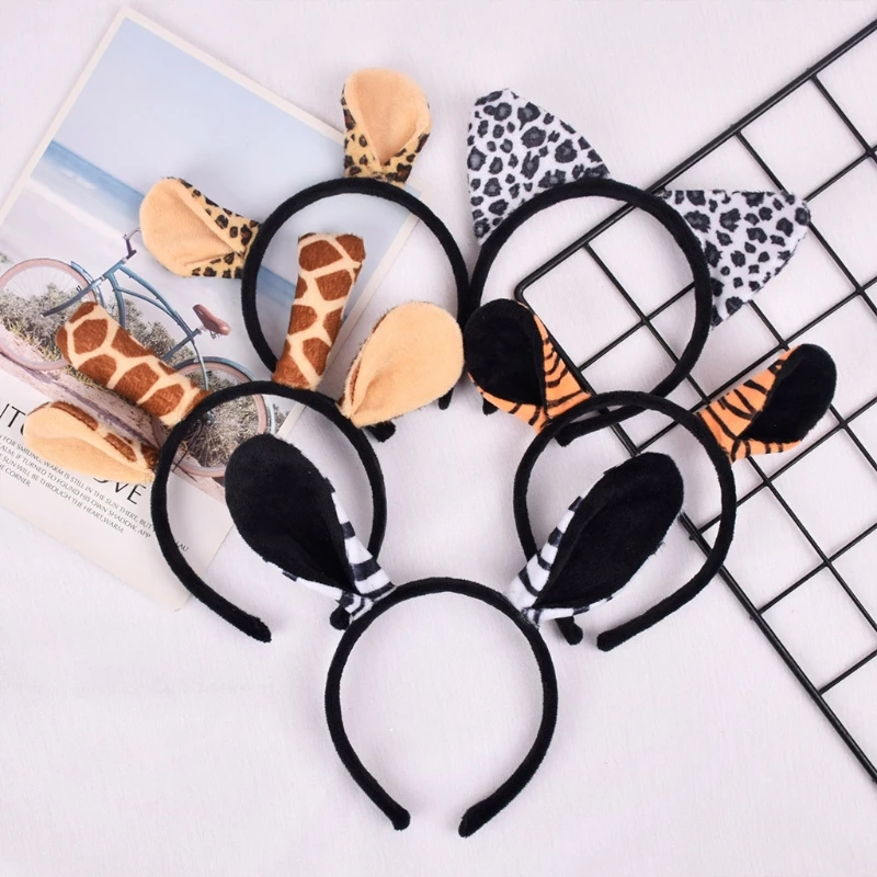 Halloween Animal Costume Ears Hair Hoop Tail Set Cosplay Party