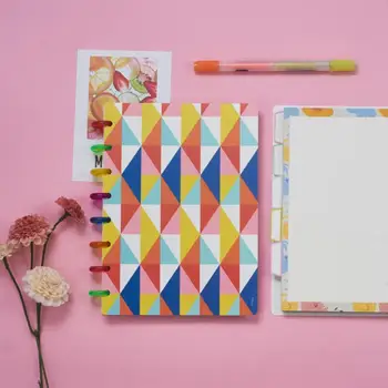 

VIVIDCRAFT A5 Mushroom Hole Hand Book Color Loose-leaf Notebook PP Creative Entry Hand Book Custom RINGNOTE