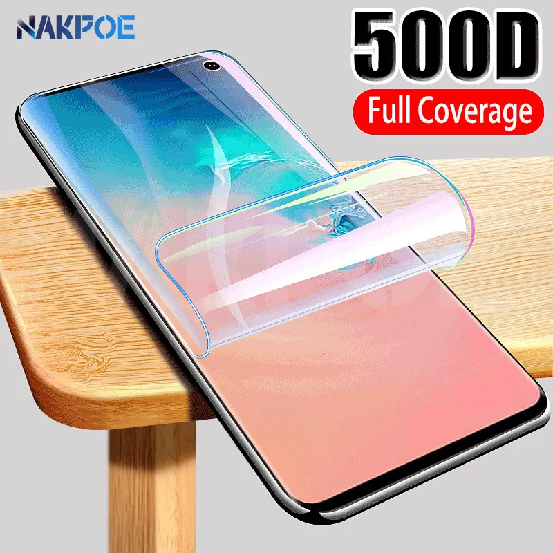 

500D Protective Film on For Samsung Galaxy S10 S9 S8 Plus S10e Screen Protector For Samsung Note 10 Plus 9 8 S7 Edge Soft Film