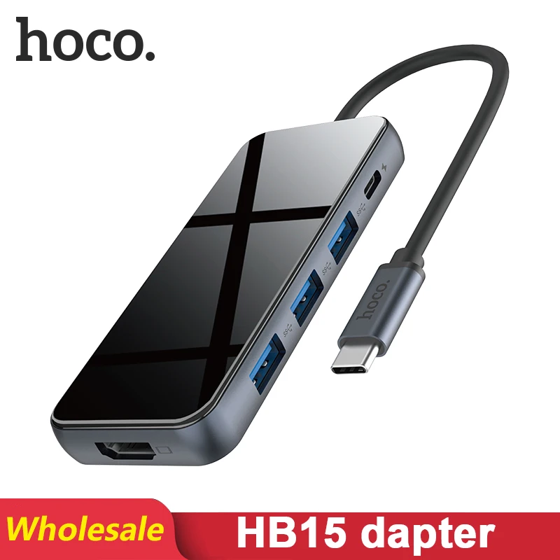 HOCO HB15 18pcs/Lots Wholesale Type-C Adapter Cable for Samsung S20 MacBook Mouse Gamepad Tablet PC Type C to HDMI OTG USB | Компьютеры и