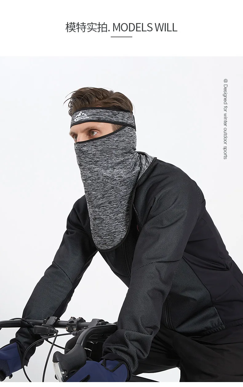 Warm Winter Men Headband Fleece Neck Windproof Gaiter Face Mask Snowboard Bandana Headwear Ski Balaclava Cycling Women Scarf male scarf