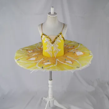 

yellow professional ballerina ballet tutu for child children kids girls adults pancake tutu dance costumes ballet dress girls
