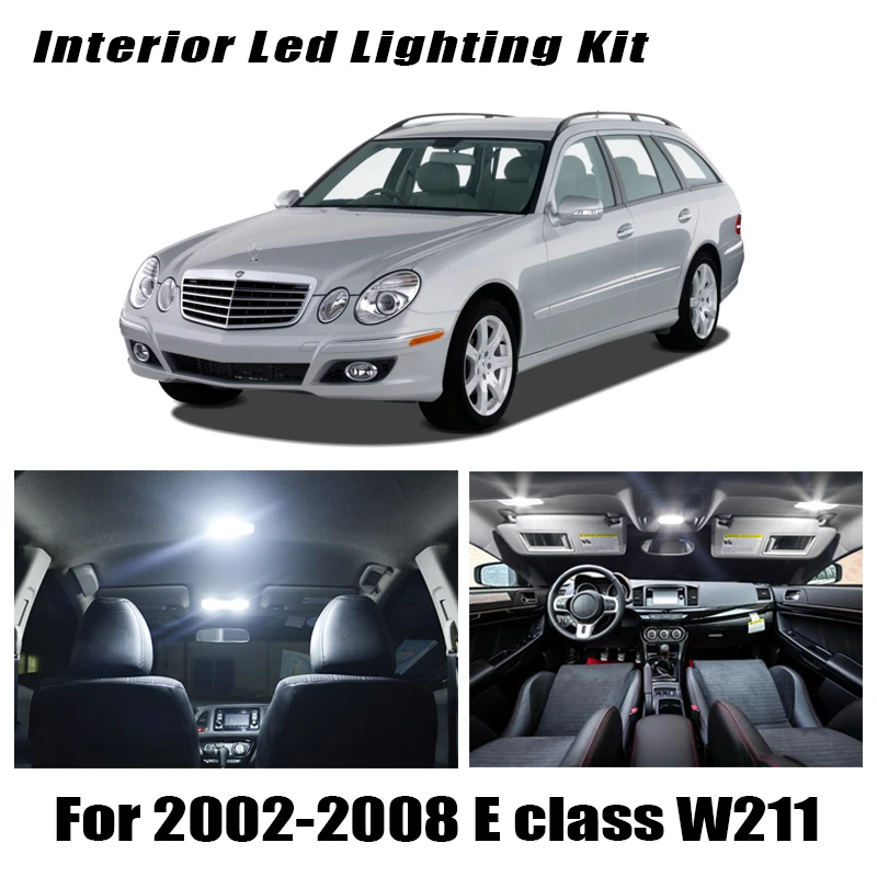 27x Led Kennzeichen Lampe Innen Lesen Lichter Kit Fur 2002 2008 Mercedes Benz E Klasse W211 Limousine Nur E200 E220 E240 E270 Signal Lamp Aliexpress