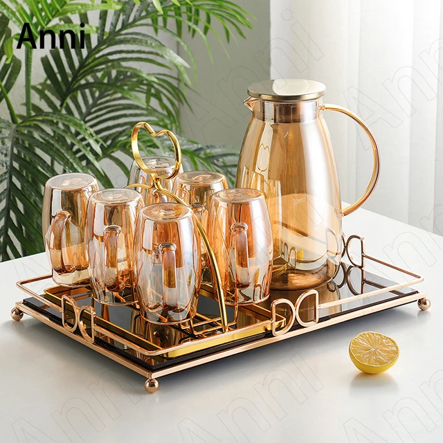 Bandejas decorativas con forma de lazo para el hogar, bandeja de  almacenamiento con espejo negro, estilo nórdico, copa de vino, juego de té,  creatividad - AliExpress