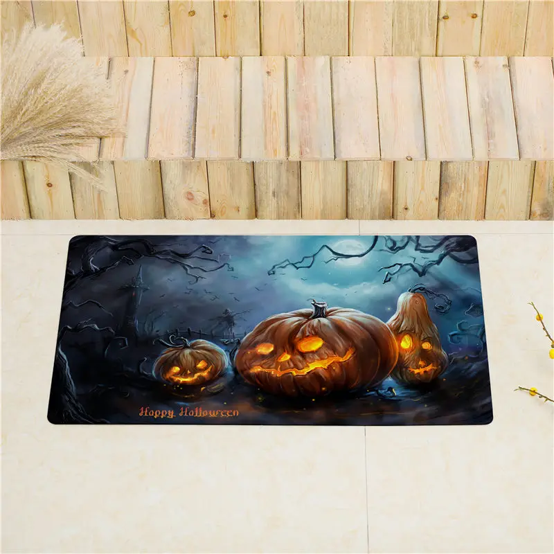 1 Halloween Entrance Doormat Kitchen Mat For Floor Door Mats Non-slip Home Mat PVC Soft Skin Waterproof Rug Welcome Carpet - Цвет: 1