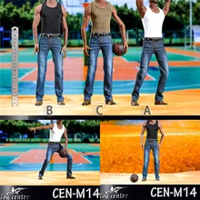 

1/6 Male Solider Toy Center Cen-M14 Vest Low Waist Jeans Trousers Set Fit 12" M36 Action Figure Basketball Star Body Doll