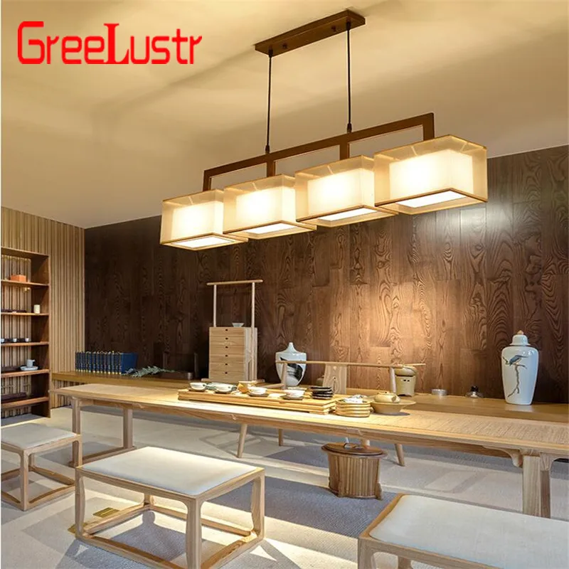 Китайский стиль, тканевый абажур, светодиодный подвесной светильник s для ресторана, магазина, домашний декор, подвесной светильник, светильники