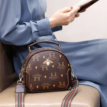 

Cowhide Leather Bags for Women 2020 bolsos para mujer sac femme Luxury Brand Bee Pattern Purses and Handbags Single Mini Bag New