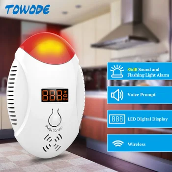 

Wireless LED Digital Display Carbon Monoxide Sensor Voice Strobe Home Security Safety CO Carbon Alarm Detector Residential Alarm