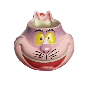 

350ML Cartoon Alice Cheshire Cat Coffee Mug Creative Ceramic Water Cup 3D animal mugs coffee cups Birthday Gift For Children NEW