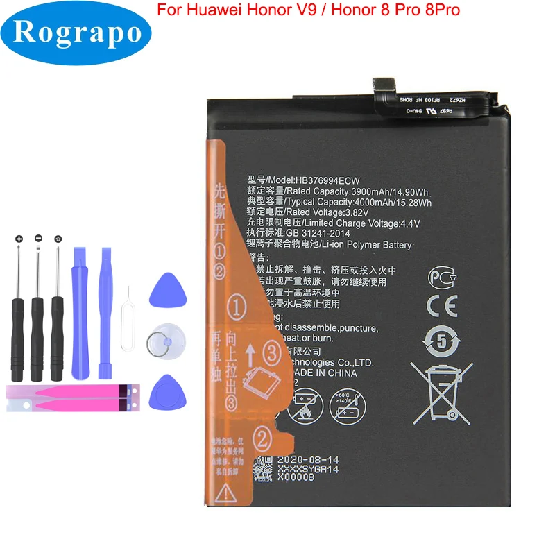 Оригинальный аккумулятор 4000 мАч HB376994ECW для Huawei Honor 8 pro / V9 | Мобильные телефоны и