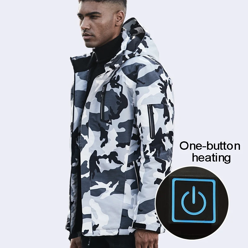 

Winter Warm USB Infrared Heating Jacket Men Thermal Warm Waterproof Windbreaker Outdoor Skiing Camping Hiking Coat