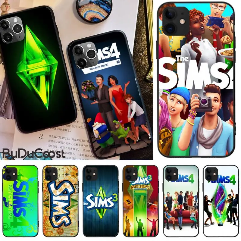 Чехол для iphone 12 pro max 11 XS MAX 8 7 6 6S Plus X 5S SE 2020 XR с изображением видеоигры The Sims |