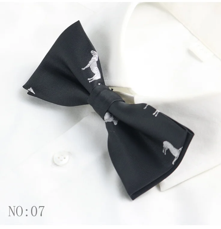 Мужской галстук с животным принтом; модная повседневная форменная форма - Цвет: NO.07