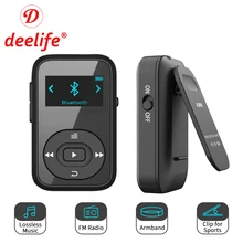 Deelife Sport Bluetooth MP3 Player Digital 8GB Clip Mini Portable with Screen Recorder FM Radio Support TF Card MP 3 Music Play loogear g3 1 63 2g watchphone w quad band bluetooth mp3 fm touch screen 8gb tf card silver