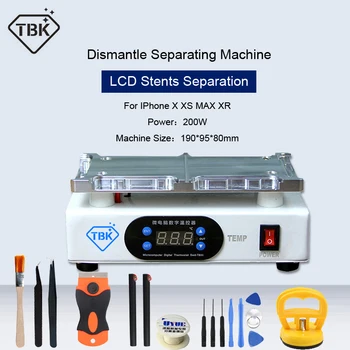 

TBK LCD Frame Remover Separator Middle Frame Bezel Dismantle Separating Machine For iPhone X XR XS Xs Max Stents Separation