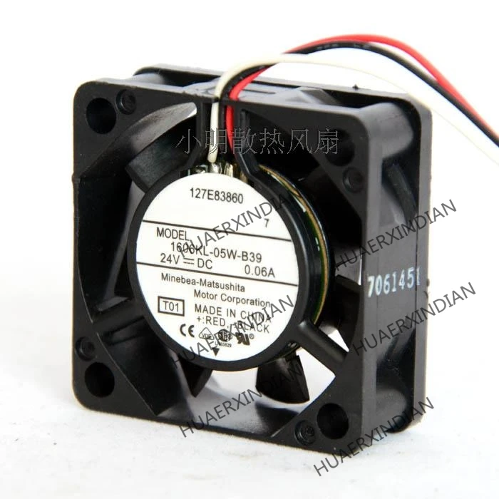 

Original NEW 1606KL-05W-B39 24V 0.06A 40*40*15 3 wires Motor protection cooling Fan