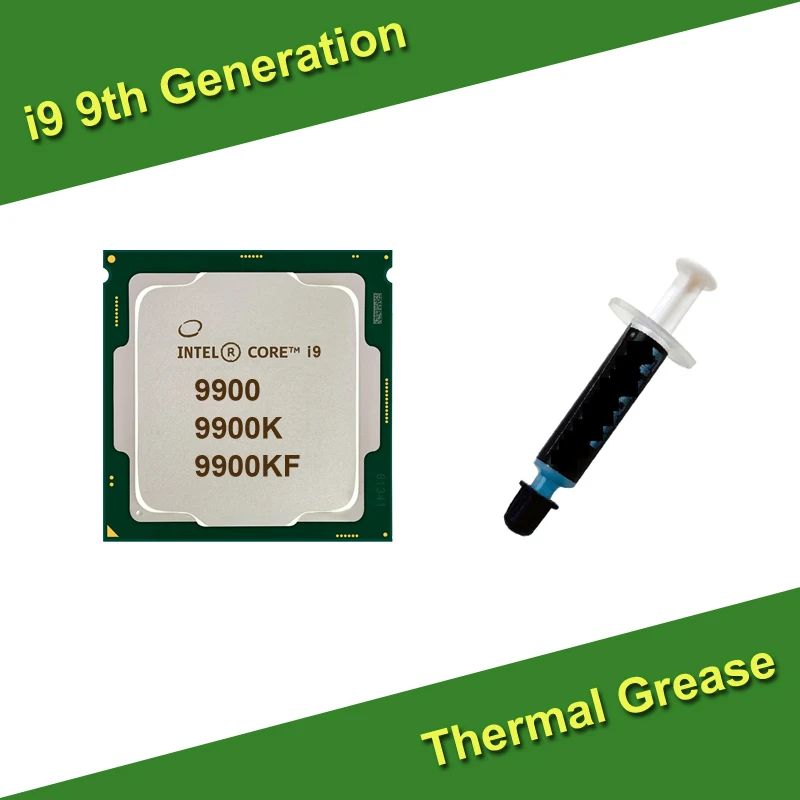 Новый процессор Intel Core i9 9900K с термопастой 9-го поколения 9900 детали для ПК гарантия