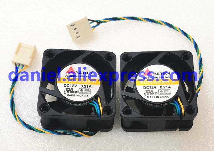 Original 4020 4CM double ball fan 4-wire speed regulation 12V 0.21A FD124020EB-H | Компьютеры и офис