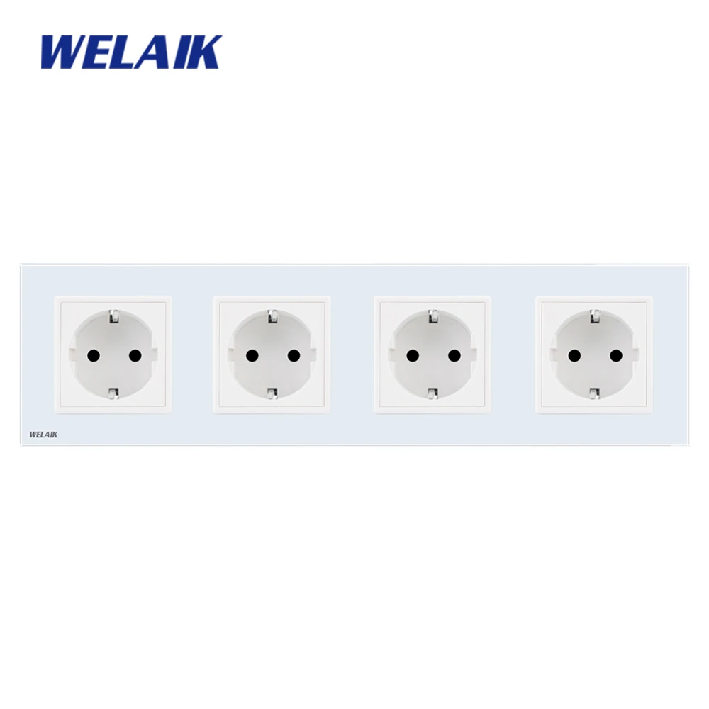 WELAIK AC250V 16A Россия Германия Европейский Стандартный Мощность розетка ЕС