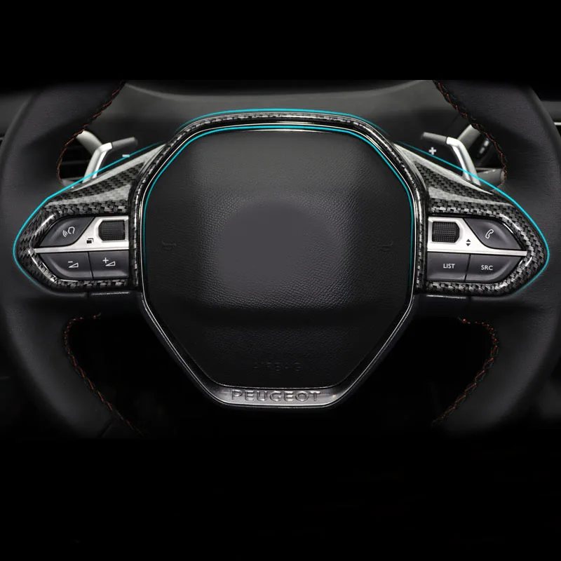 Lsrtw2017 Abs рулевого колеса автомобиля планки для peugeot 3008 5008 интерьерные аксессуары для формовки
