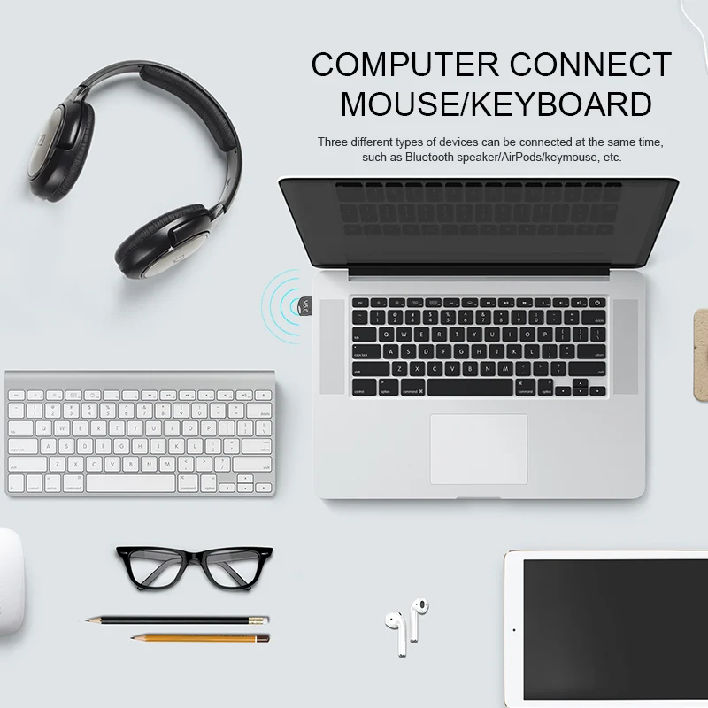 Bluetooth адаптер USB ключ для компьютера ПК беспроводной USB Bluetooth передатчик 5,0 музыкальный приемник Bluetooth адаптер