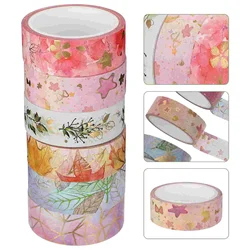 Ensemble de rubans Washi pour bricolage, 6 rouleaux, ruban de masquage, décoration pour Scrapbook, à la mode 