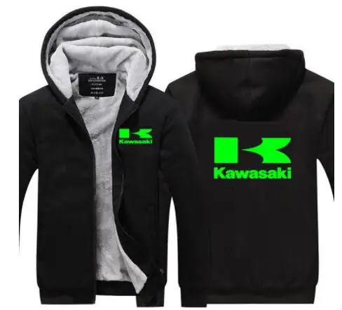 5 цветов,, зимняя Толстовка для мотогонок, свитер для Kawasaki, куртка для внедорожника, мужское повседневное пальто, пуловер, шерстяная куртка с подкладкой X - Цвет: 13