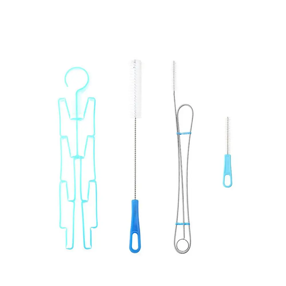 Blue Сумка для питьевой воды, сумка для воды, трубопроводный кран для воды, четыре набора ершик из нержавеющей стали, щетка для водопровода 35A10 - Цвет: Blue
