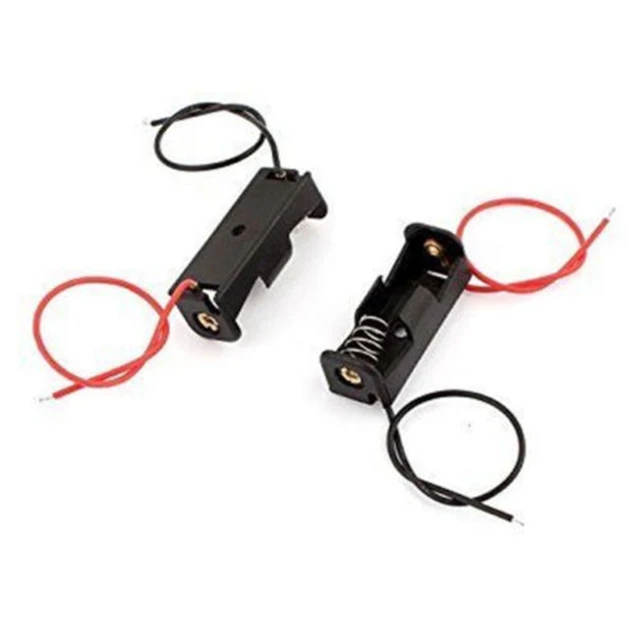 20pcs A23 Battery Holder 23A Battery Holder with Leads 12V Battery Holder  Spring Clip Case Black