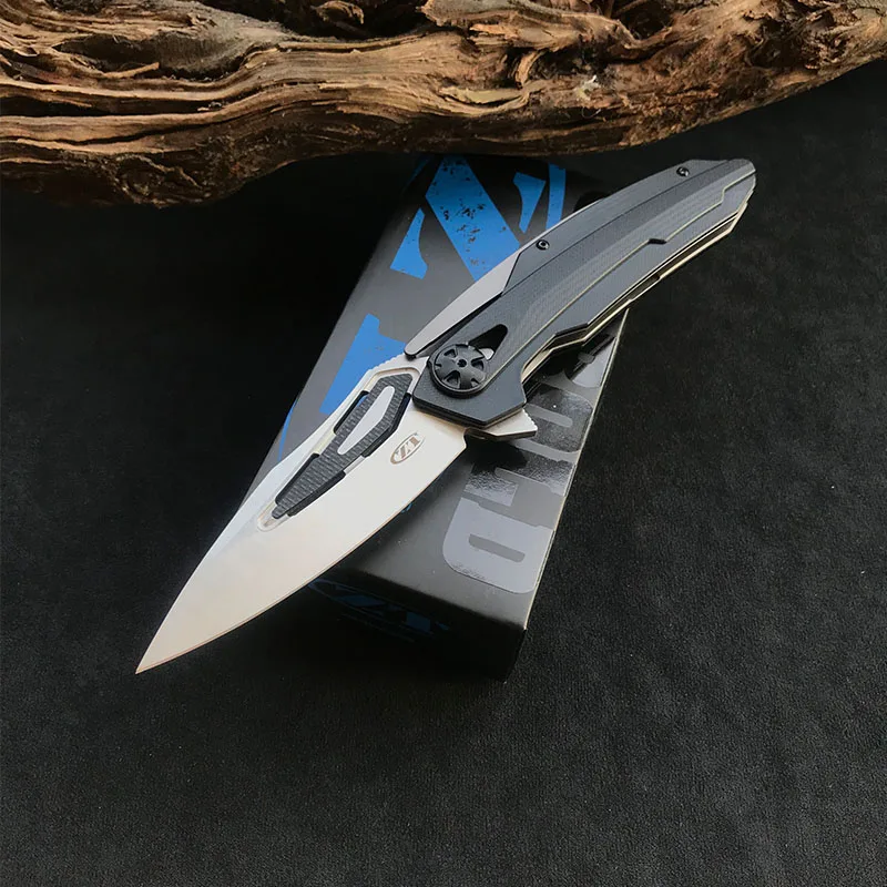 Skup 2019 nowy ZT 0999 składany nóż D2 stali z włókna węglowego ostrze CNC scyzoryk camping odkryty edc na polowania wycinarka