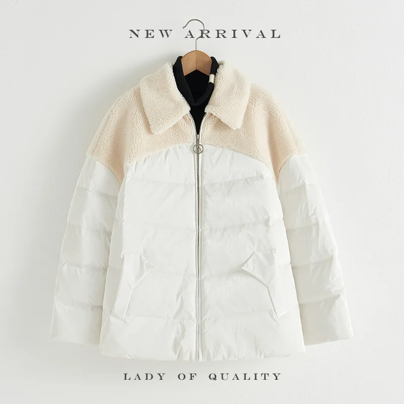 New Products ke li rong WOMEN'S Dress down Feather Europe And America England Mixed Colors Style Winter Warm down Jacket Wo