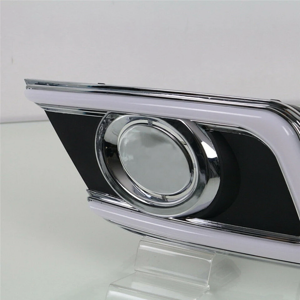 2 шт. Автомобильный светодиодный светильник для Nissan Sylphy Sentra DRL дневные ходовые огни Дневной светильник противотуманный светильник с желтым сигналом