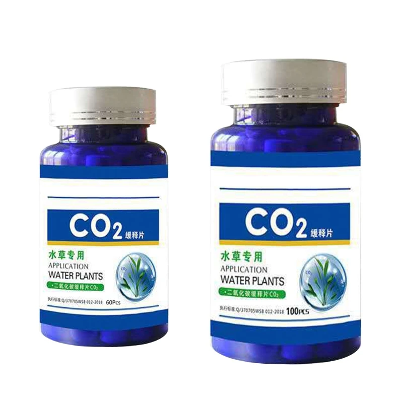 Tableta de CO2 para acuario, difusor de dióxido de carbono para agua, planta, hierba, pescado, Accesorios para tanque, 60/100 Uds.
