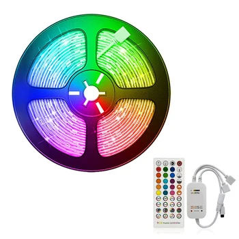 

RGB LED 5M Lights Strip Bluetooth Remote 5050 SMD LED Lights Strip for Kitchen Closet Party TV Decoration Lamp