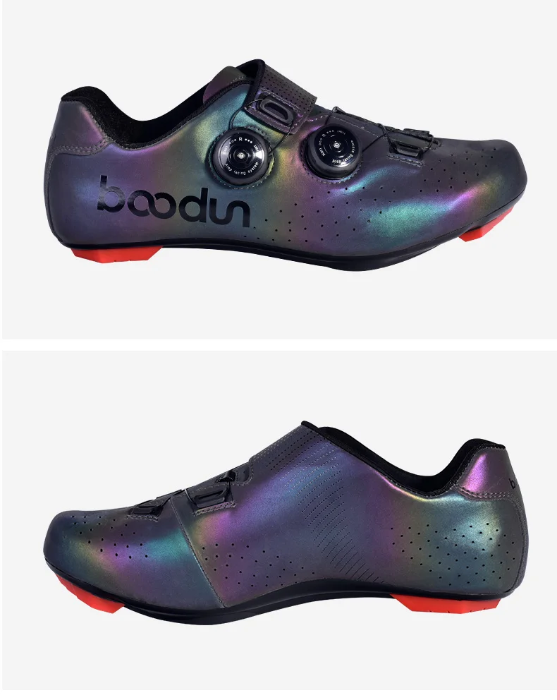 2020 New road cycling shoes professional racing road bike bicycle sneakers dazzle color ultralight breathable self-locking shoes