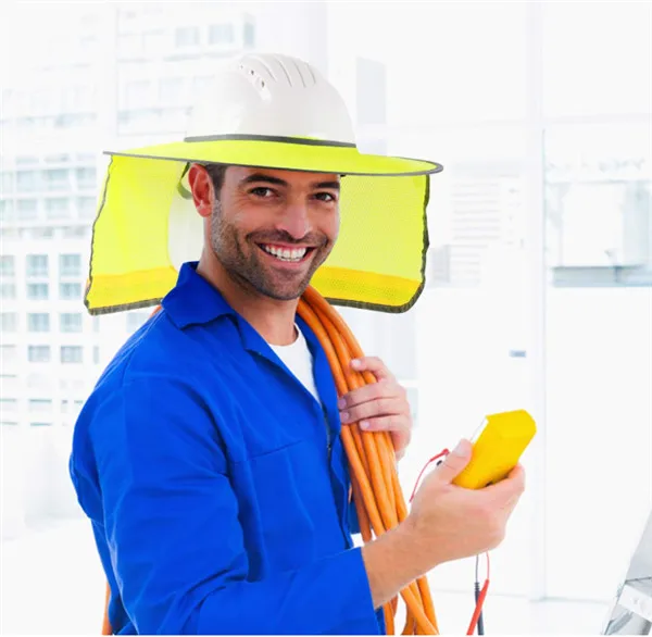 Солнцезащитный Светоотражающий козырек для защиты лица и шеи, полная защита полостей для безопасности, строительная каска, защитный шлем для работников
