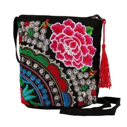 Винтажный Национальный кошелек, женская модная парусиновая стандартная сумка с цветочным принтом, женские длинные кошельки в этническом