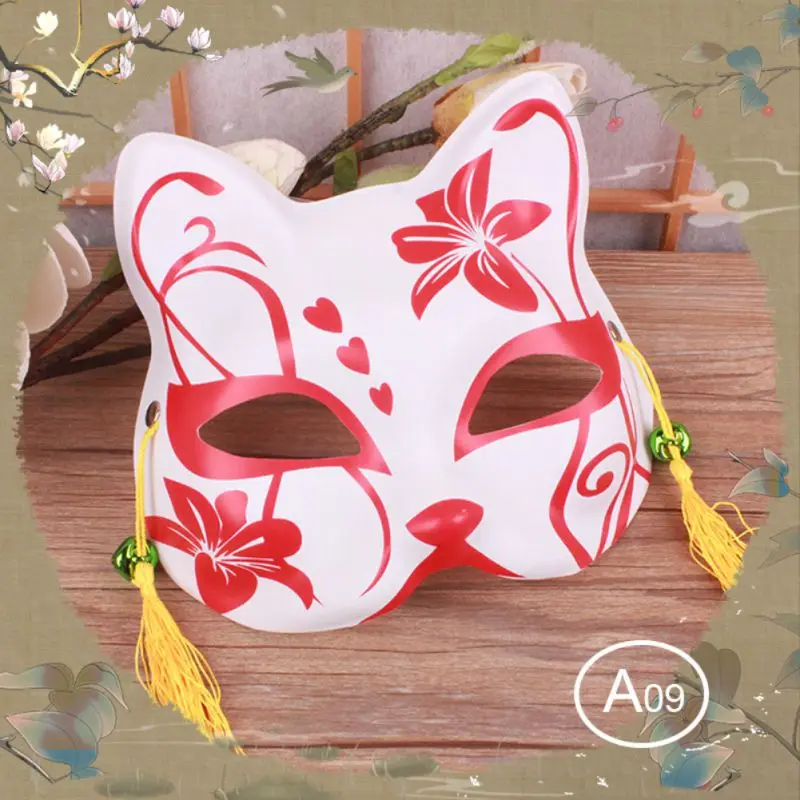 Маска лисы в японском стиле; маскарадный костюм для костюмированной вечеринки; ручная роспись; маски японского кролика; вечерние праздничные принадлежности - Цвет: 2